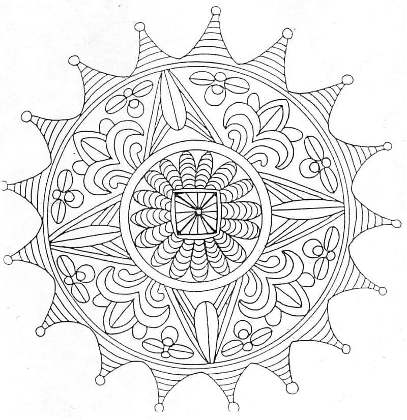 Dibujo gratuito Mandalas Abstractos #173972 de la coleccion Mandalas para imprimir