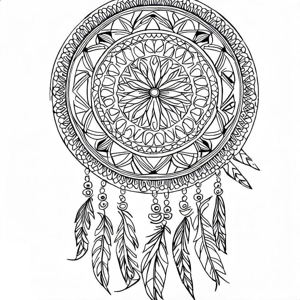 Dibujo gratuito Mandalas Atrapasueños #190176 de la coleccion Mandalas para imprimir