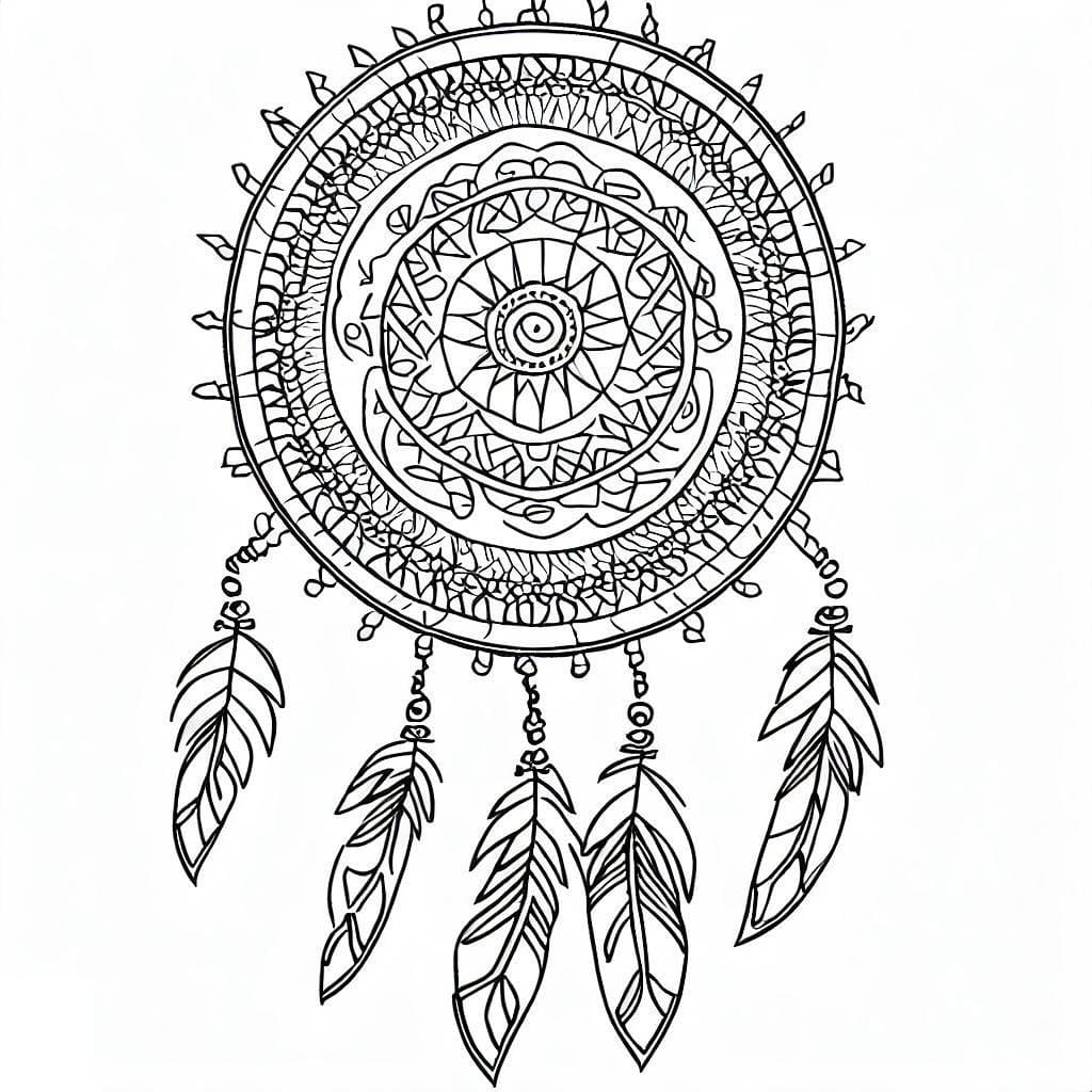 Dibujo gratuito Mandalas Atrapasueños #190182 de la coleccion Mandalas para imprimir