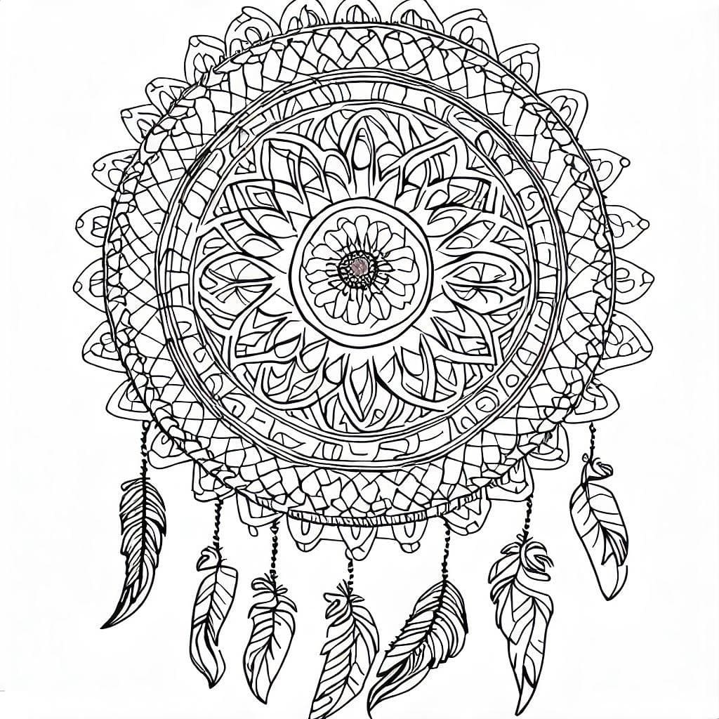 Dibujo gratuito Mandalas Atrapasueños #190193 de la coleccion Mandalas para imprimir