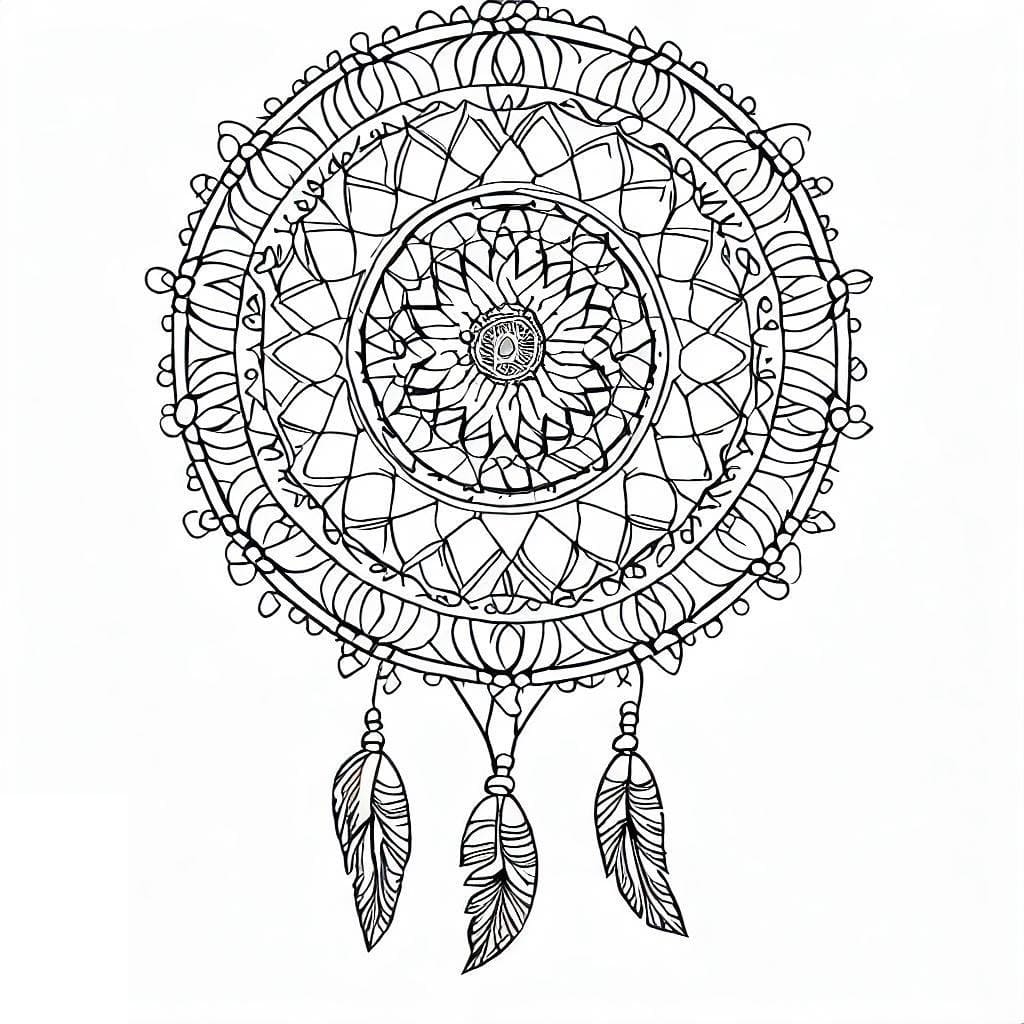 Dibujo gratuito Mandalas Atrapasueños #190194 de la coleccion Mandalas para imprimir