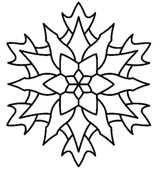 Dibujo para colorear: Mandalas Copo de nieve (Mandalas) #117605 - Dibujos para Colorear e Imprimir Gratis