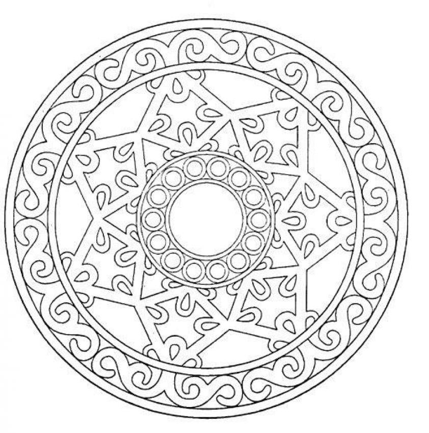 Dibujo para colorear: Mandalas Copo de nieve (Mandalas) #117607 - Dibujos para Colorear e Imprimir Gratis