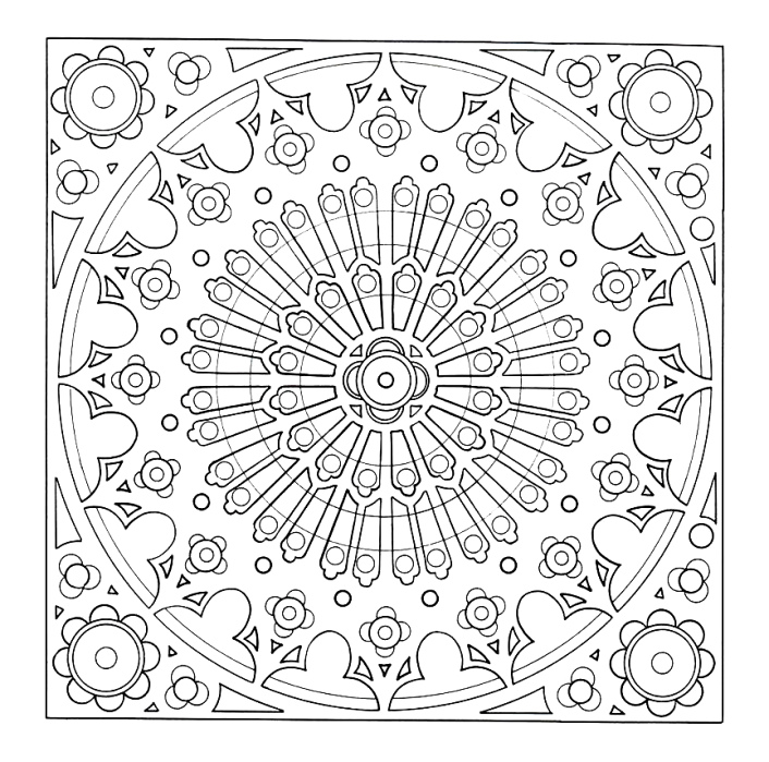 Dibujo para colorear: Mandalas Copo de nieve (Mandalas) #117773 - Dibujos para Colorear e Imprimir Gratis