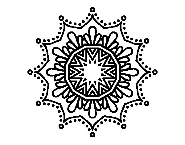 Dibujo para colorear: Mandalas Copo de nieve (Mandalas) #117775 - Dibujos para Colorear e Imprimir Gratis
