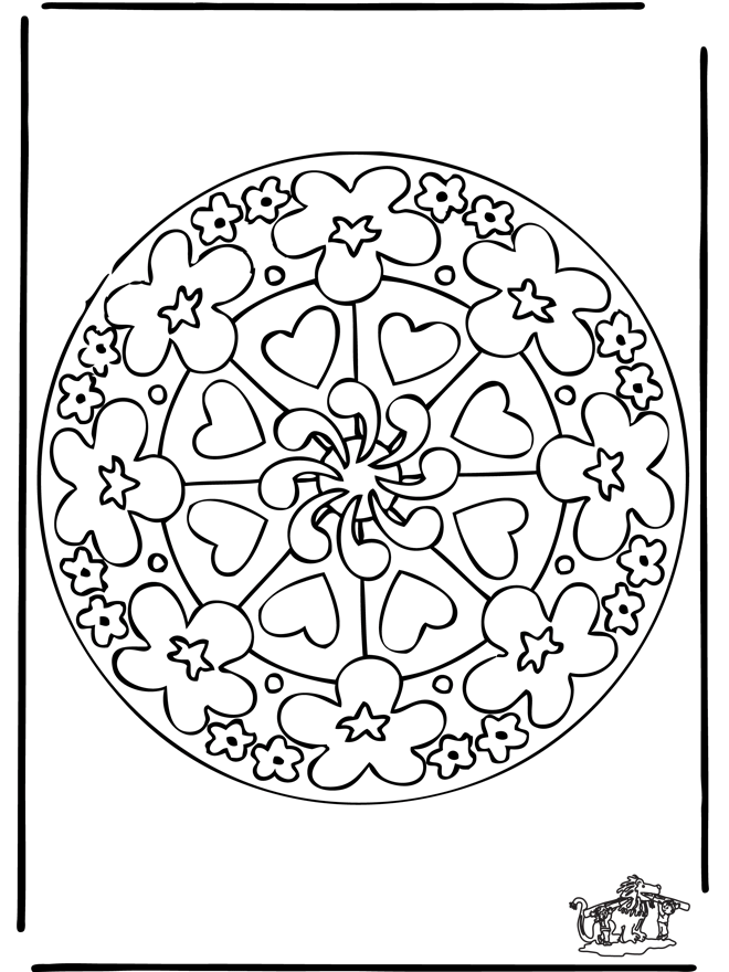 Dibujo para colorear: Mandalas Corazón (Mandalas) #116682 - Dibujos para Colorear e Imprimir Gratis