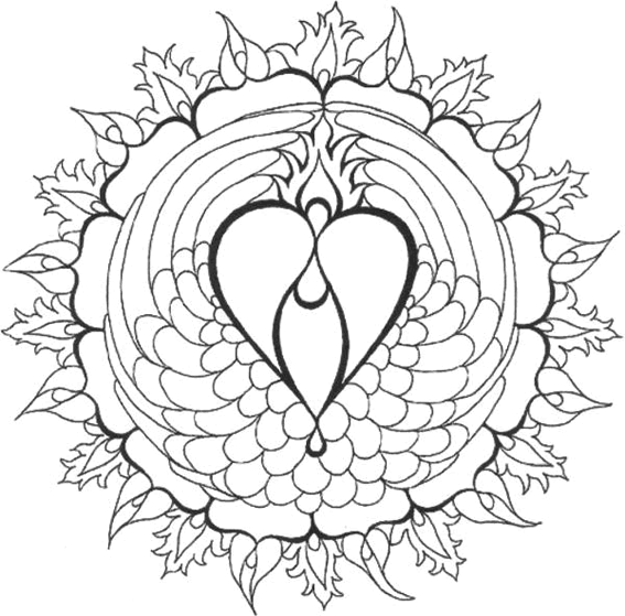 Dibujo para colorear: Mandalas Corazón (Mandalas) #116685 - Dibujos para Colorear e Imprimir Gratis