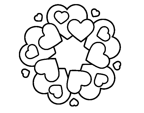 Dibujo para colorear: Mandalas Corazón (Mandalas) #116706 - Dibujos para Colorear e Imprimir Gratis