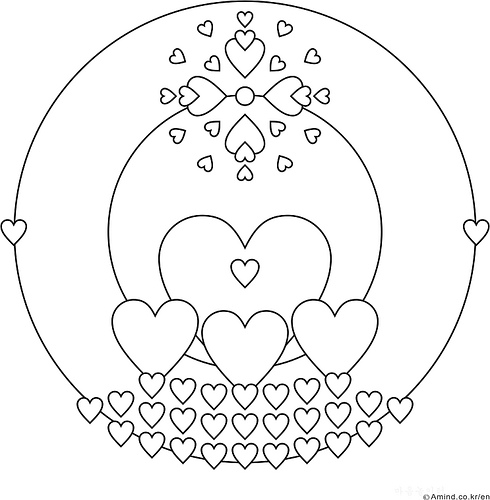 Dibujo para colorear: Mandalas Corazón (Mandalas) #116718 - Dibujos para Colorear e Imprimir Gratis