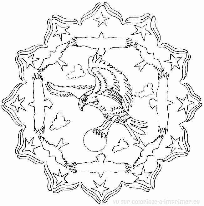 Dibujo para colorear: Mandalas de Animales (Mandalas) #22711 - Dibujos para Colorear e Imprimir Gratis