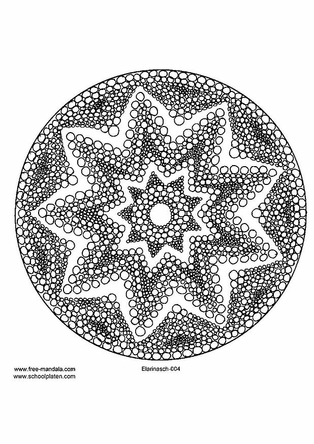 Dibujo gratuito Mandalas de Estrellas #117969 de la coleccion Mandalas para imprimir