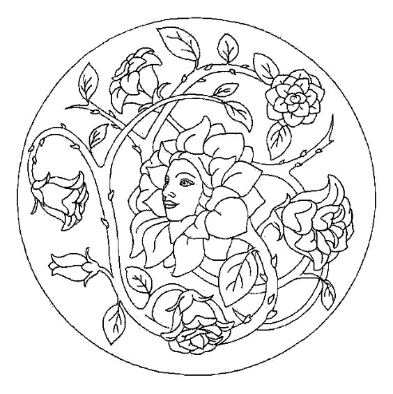 Dibujo gratuito Mandalas de Flores #117048 de la coleccion Mandalas para imprimir