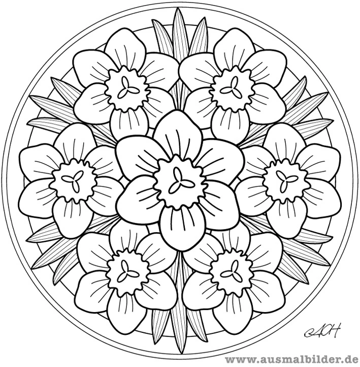 Dibujo gratuito Mandalas de Flores #117049 de la coleccion Mandalas para imprimir