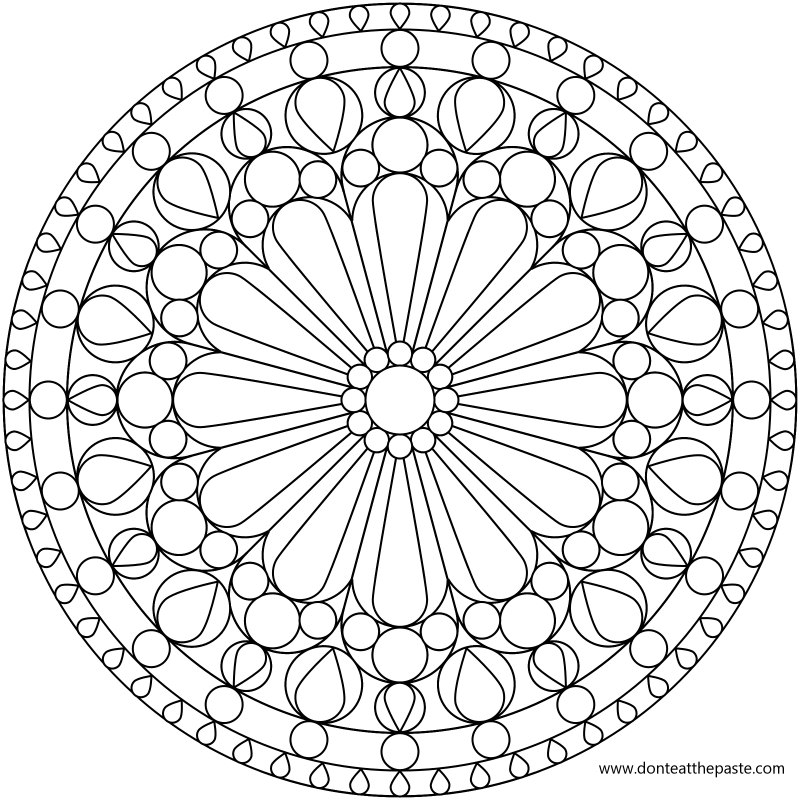 Dibujo gratuito Mandalas de Flores #117058 de la coleccion Mandalas para imprimir