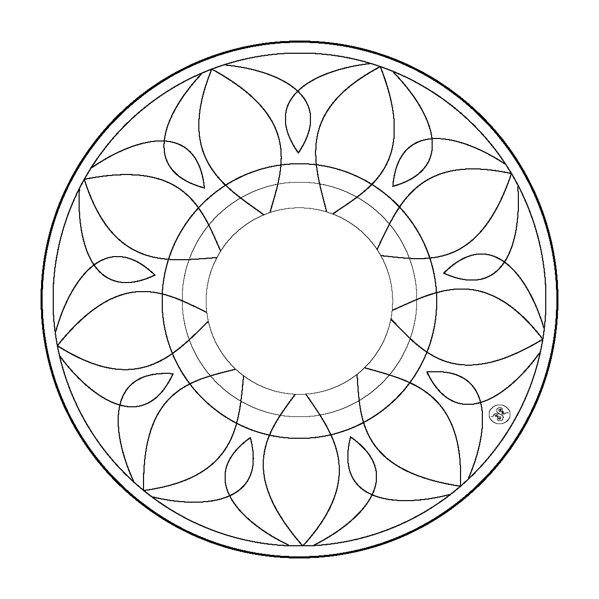 Dibujo gratuito Mandalas de Flores #117119 de la coleccion Mandalas para imprimir