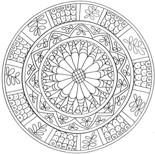Dibujo gratuito Mandalas de Flores #117126 de la coleccion Mandalas para imprimir