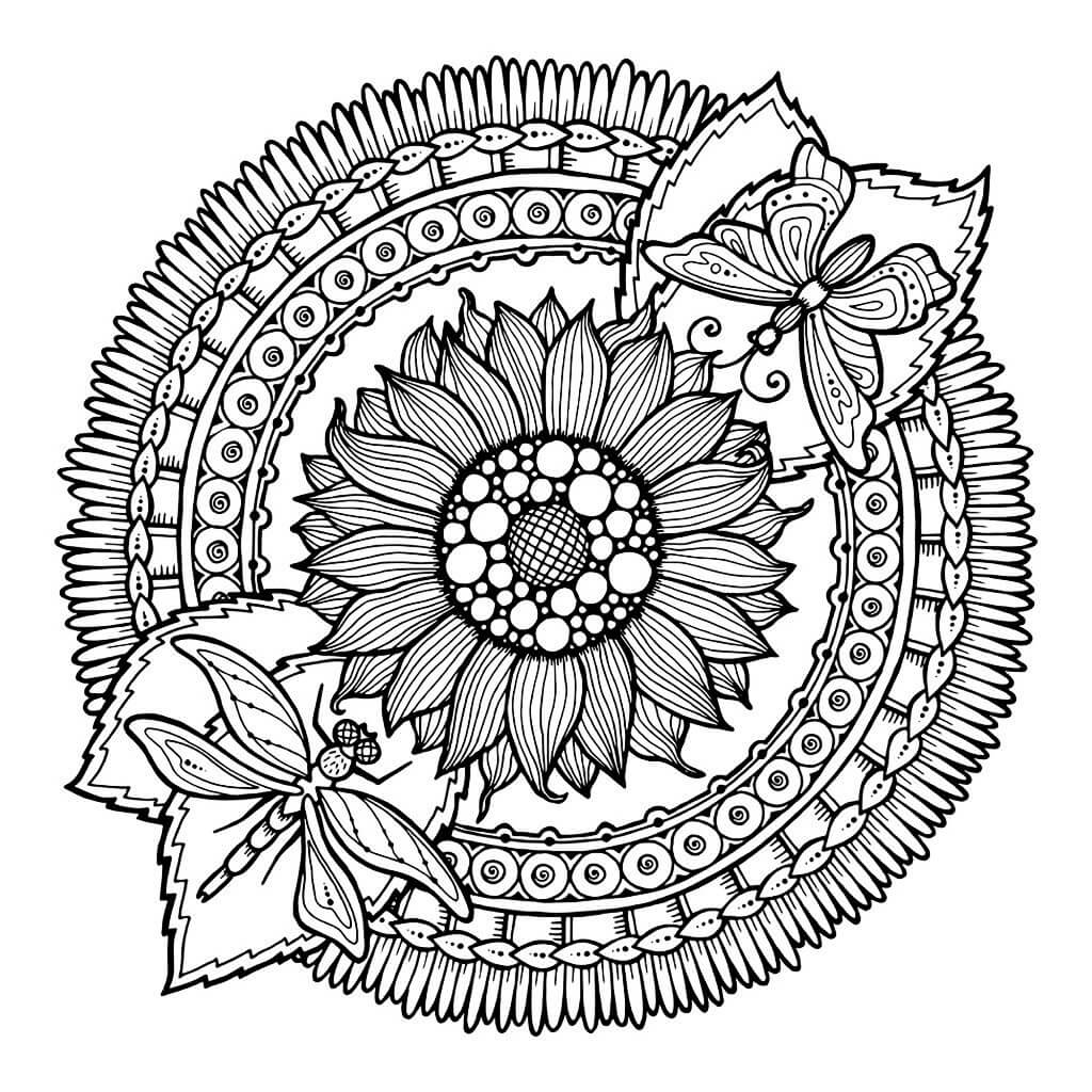 Dibujo gratuito Mandalas de Flores #172777 de la coleccion Mandalas para imprimir