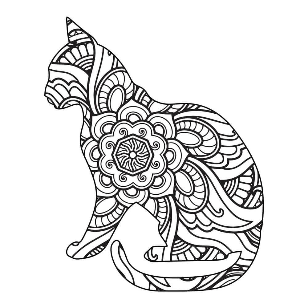 Dibujo gratuito Mandalas de Gatos #199942 de la coleccion Mandalas para imprimir