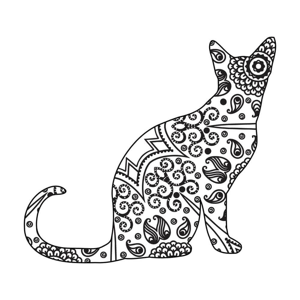 Dibujo gratuito Mandalas de Gatos #199944 de la coleccion Mandalas para imprimir