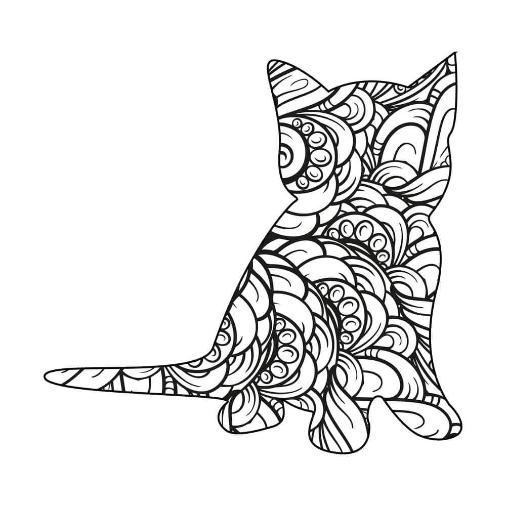 Dibujo gratuito Mandalas de Gatos #199954 de la coleccion Mandalas para imprimir
