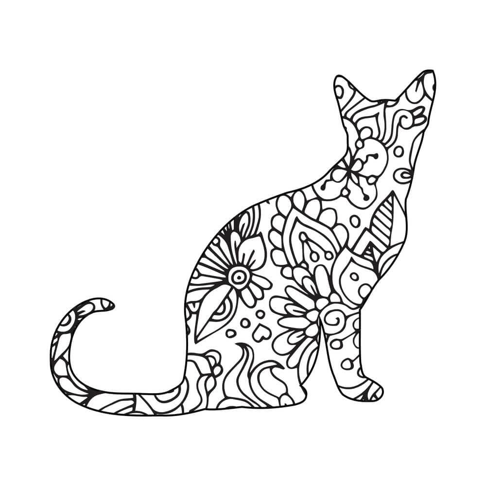 Dibujo gratuito Mandalas de Gatos #199957 de la coleccion Mandalas para imprimir