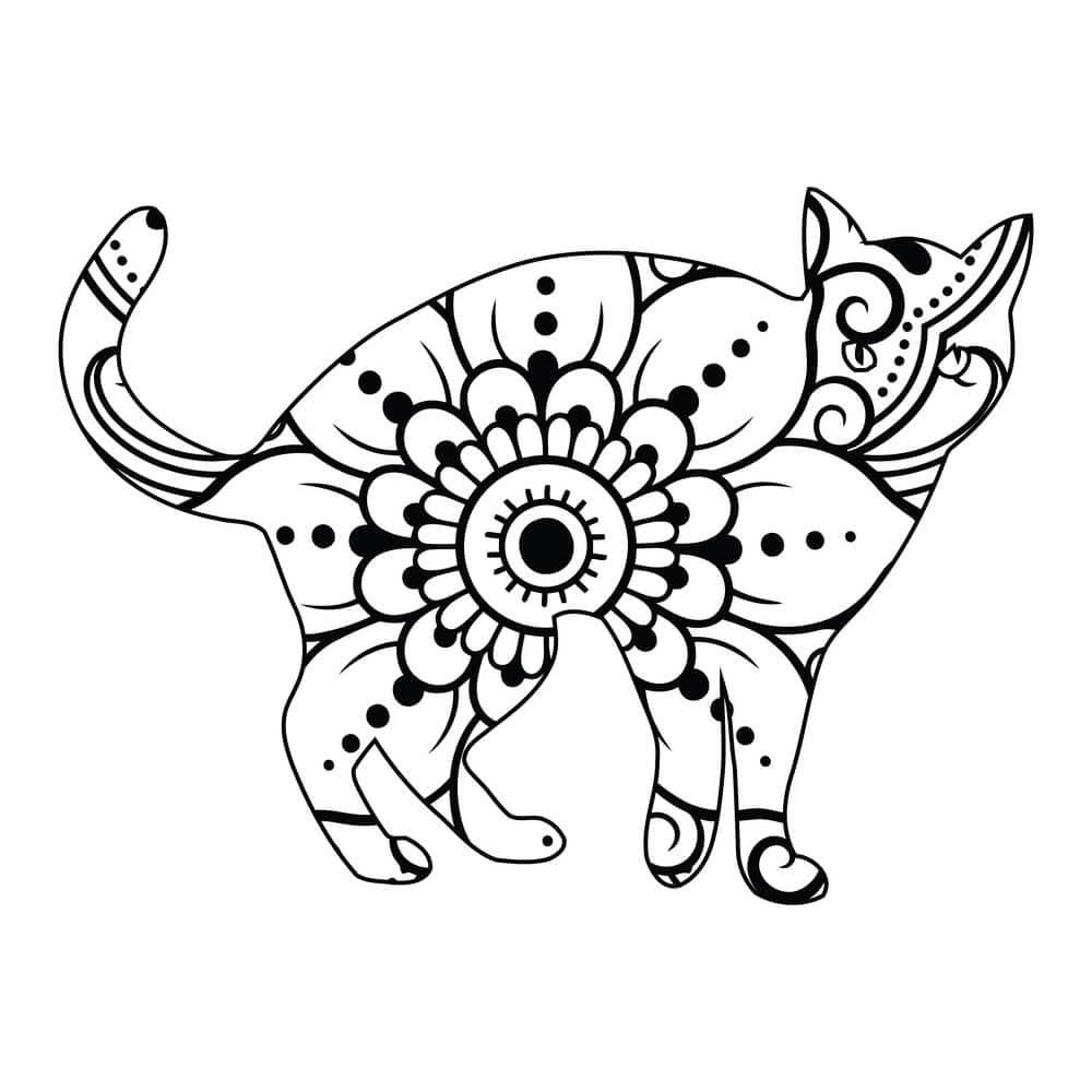Dibujo gratuito Mandalas de Gatos #199960 de la coleccion Mandalas para imprimir