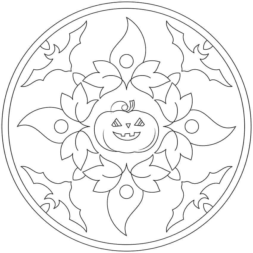 Dibujo gratuito Mandalas de Halloween #202525 de la coleccion Mandalas para imprimir