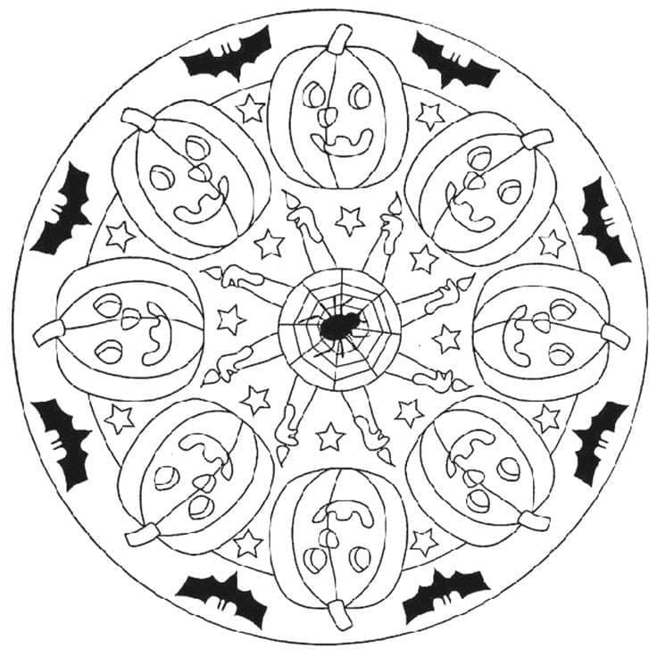 Dibujo gratuito Mandalas de Halloween #202527 de la coleccion Mandalas para imprimir