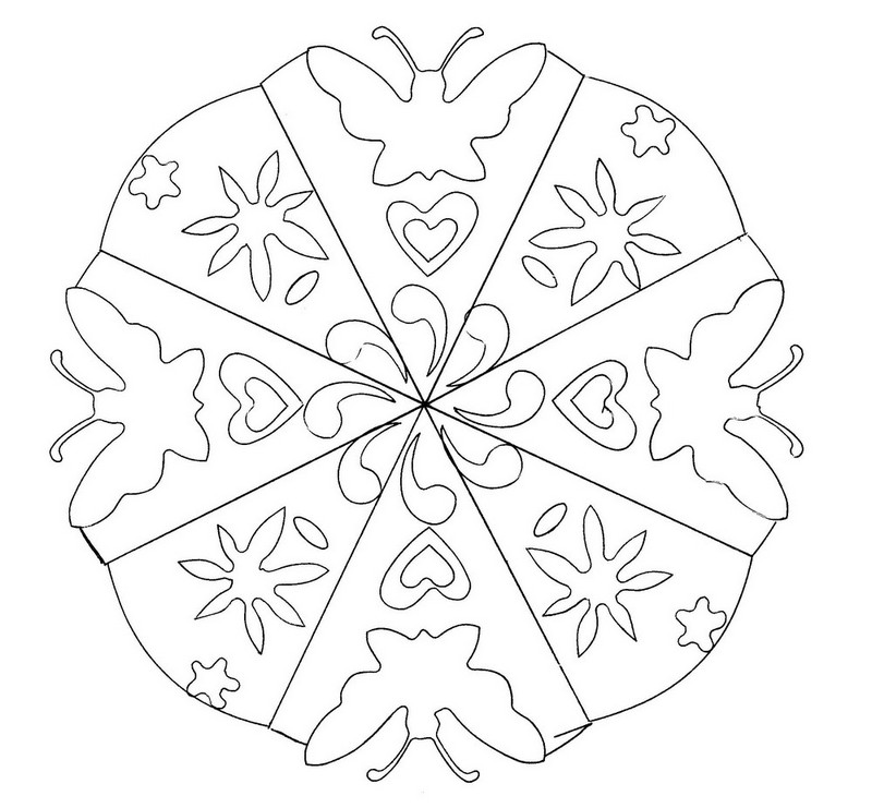 Dibujo para colorear: Mandalas de Mariposas (Mandalas) #117386 - Dibujos para Colorear e Imprimir Gratis