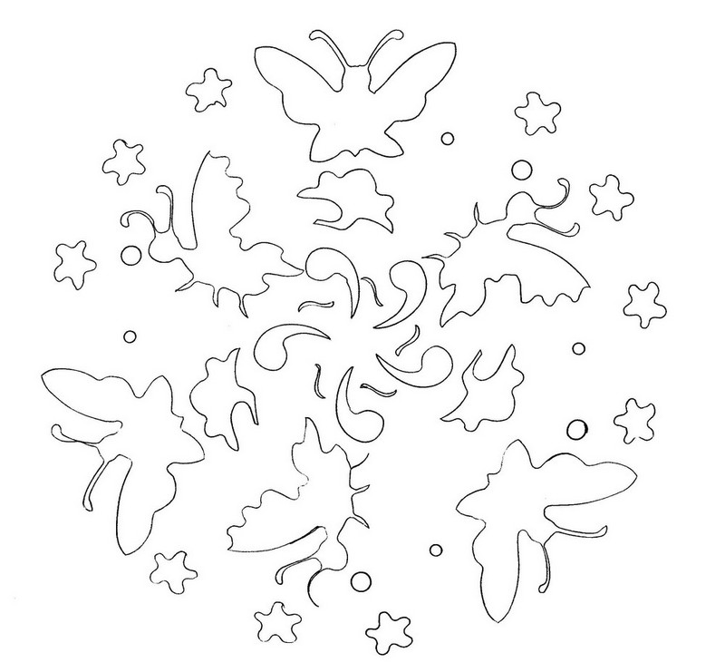 Dibujo para colorear: Mandalas de Mariposas (Mandalas) #117399 - Dibujos para Colorear e Imprimir Gratis