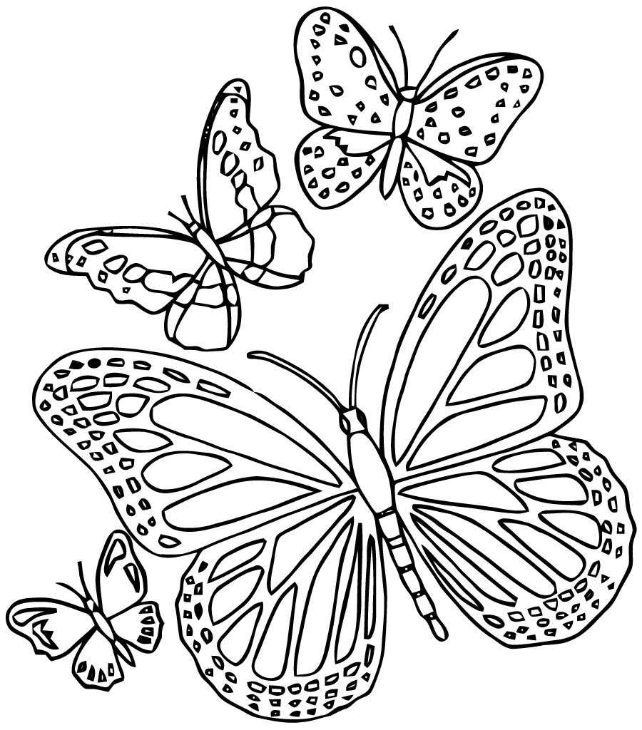 Dibujo para colorear: Mandalas de Mariposas (Mandalas) #117400 - Dibujos para Colorear e Imprimir Gratis