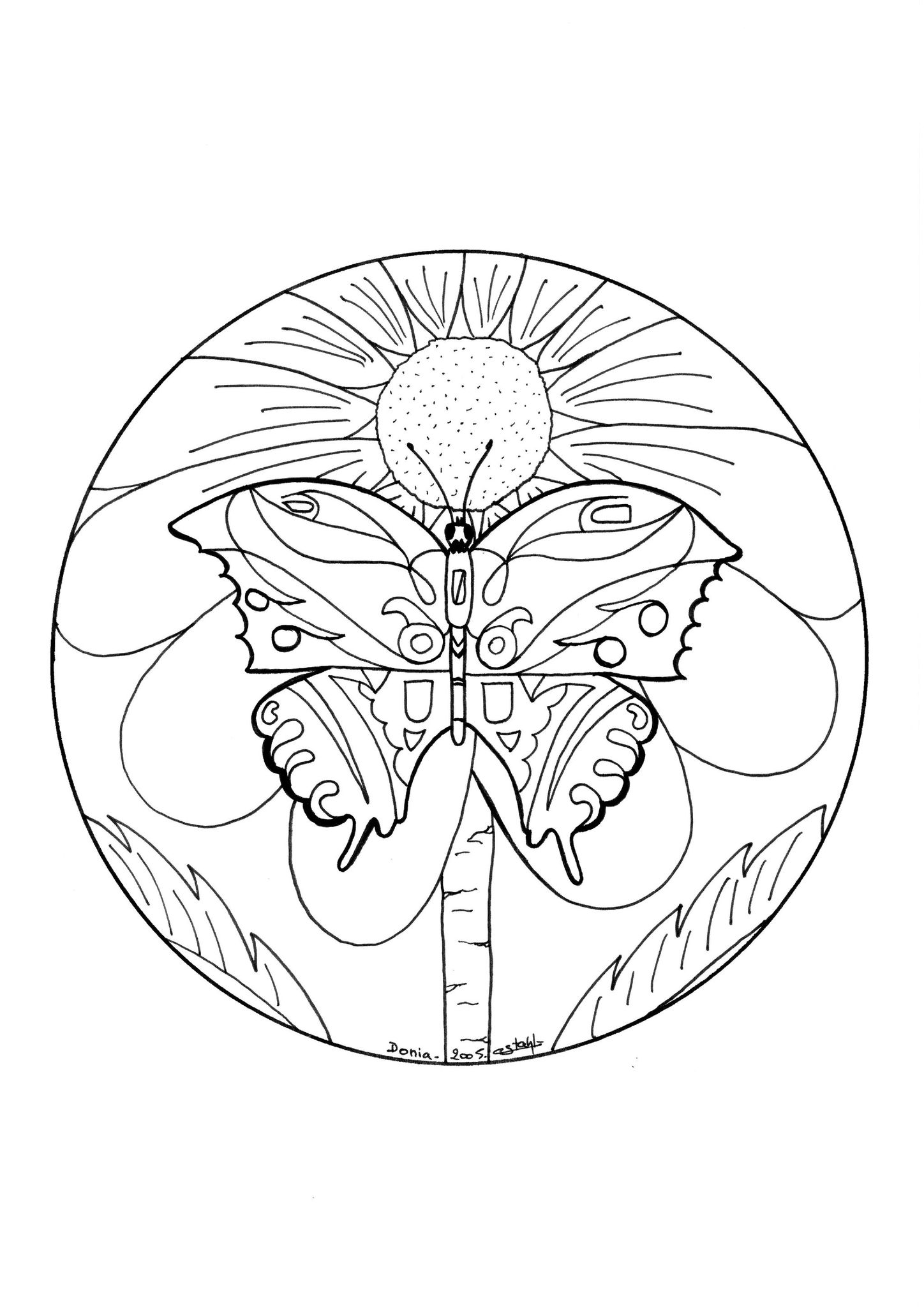 Dibujo para colorear: Mandalas de Mariposas (Mandalas) #117404 - Dibujos para Colorear e Imprimir Gratis