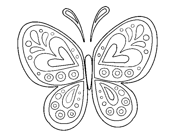 Dibujo para colorear: Mandalas de Mariposas (Mandalas) #117413 - Dibujos para Colorear e Imprimir Gratis
