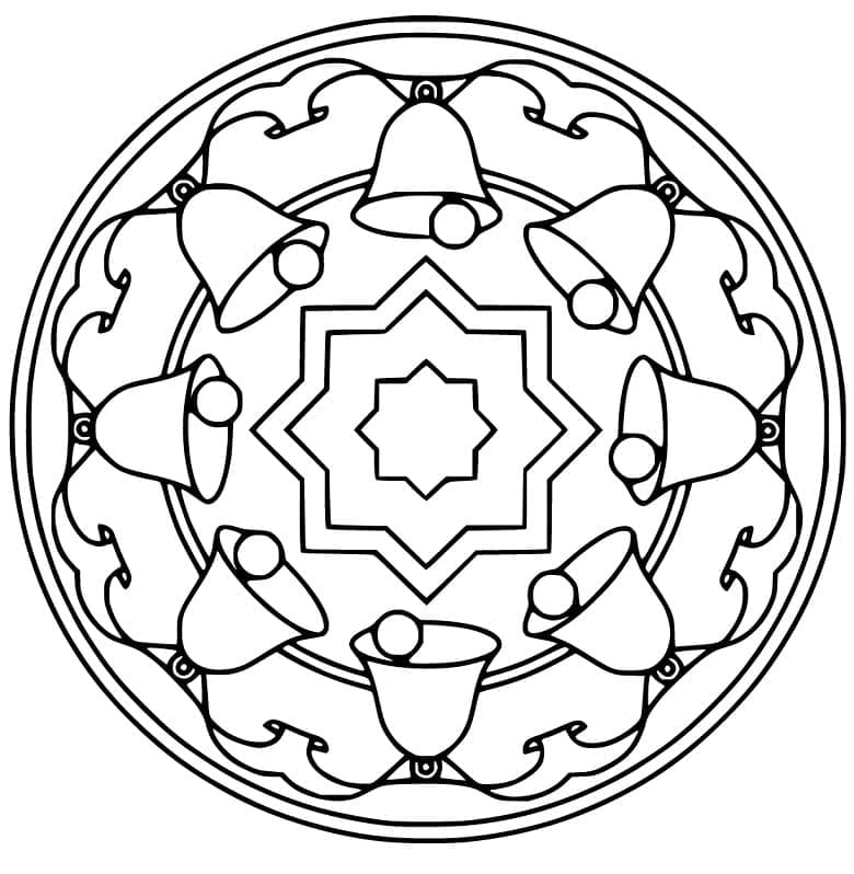Dibujo gratuito Mandalas de Navidad #175362 de la coleccion Mandalas para imprimir