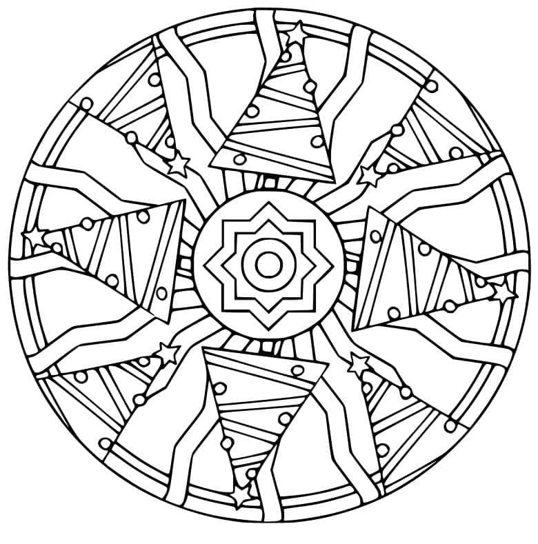 Dibujo gratuito Mandalas de Navidad #175373 de la coleccion Mandalas para imprimir