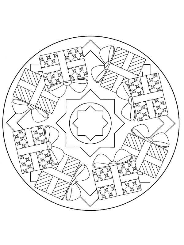 Dibujo gratuito Mandalas de Navidad #220111 de la coleccion Mandalas para imprimir