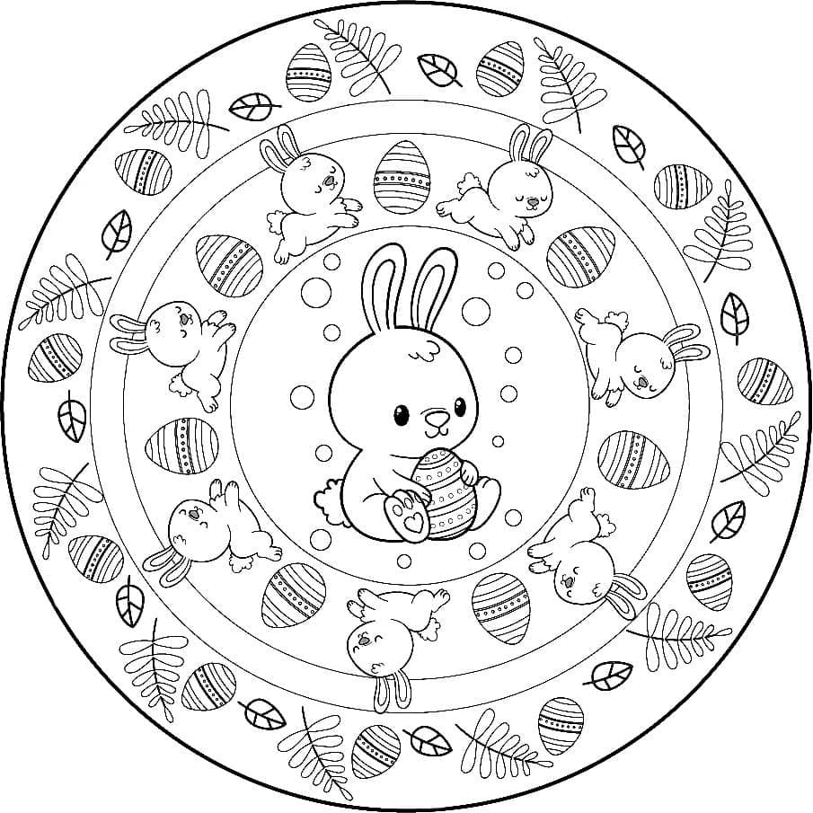 Dibujo para colorear: Mandalas de Pascua (Mandalas) #175303 - Dibujos para Colorear e Imprimir Gratis