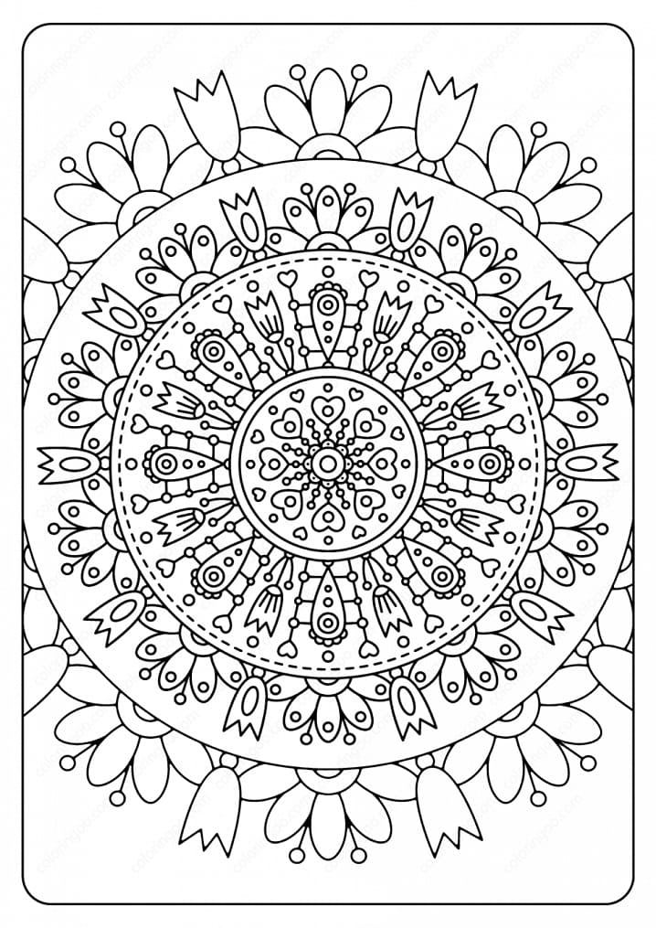 Dibujo gratuito Mandalas de Primavera #175321 de la coleccion Mandalas para imprimir