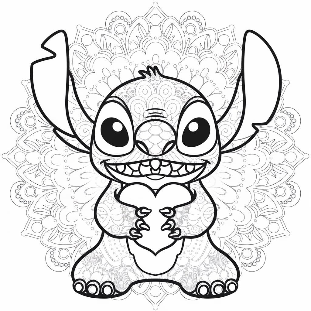 Dibujo gratuito Mandalas de Stitch #216356 de la coleccion Mandalas para imprimir