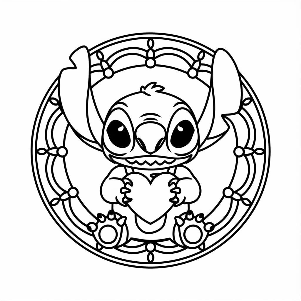 Dibujo gratuito Mandalas de Stitch #216357 de la coleccion Mandalas para imprimir