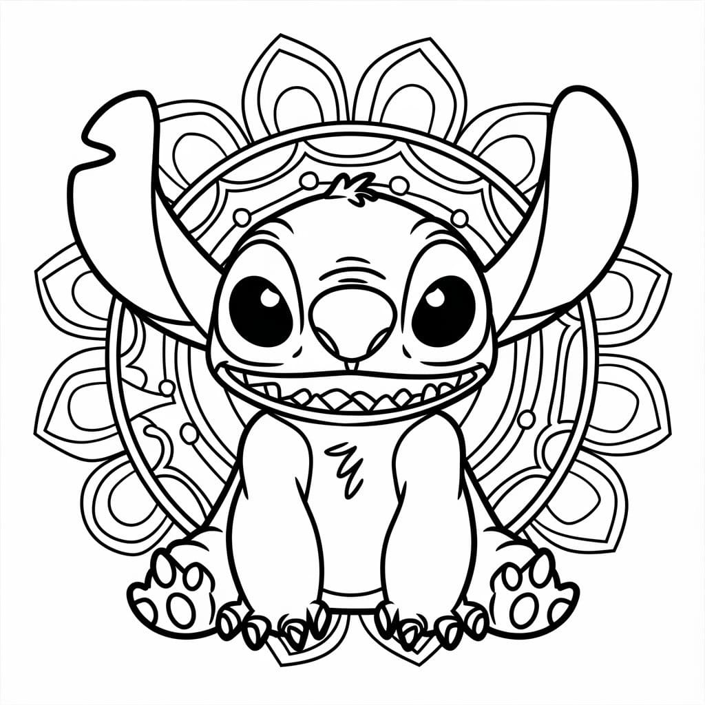 Dibujo gratuito Mandalas de Stitch #216358 de la coleccion Mandalas para imprimir