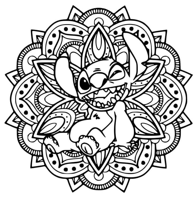 Dibujo gratuito Mandalas de Stitch #216363 de la coleccion Mandalas para imprimir