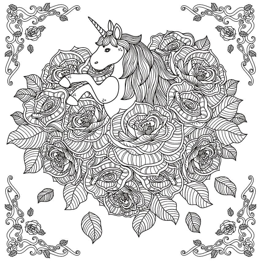 Dibujo gratuito Mandalas de Unicornio #174005 de la coleccion Mandalas para imprimir