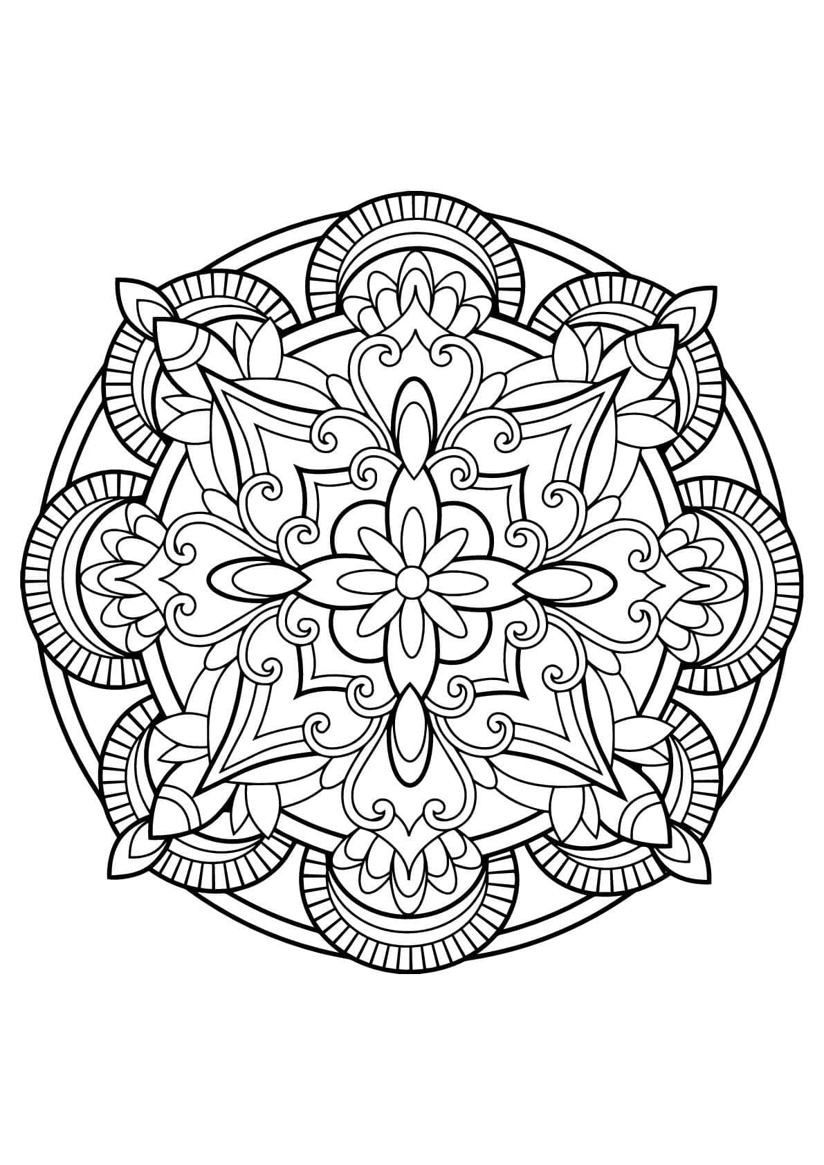 Dibujo gratuito Mandalas Difíciles #209915 de la coleccion Mandalas para imprimir