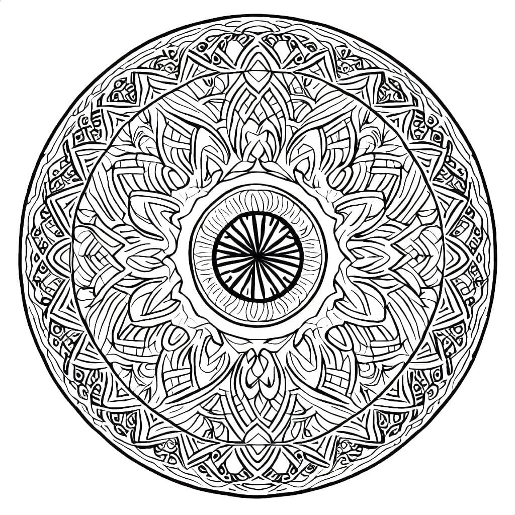 Dibujo gratuito Mandalas Difíciles #209918 de la coleccion Mandalas para imprimir