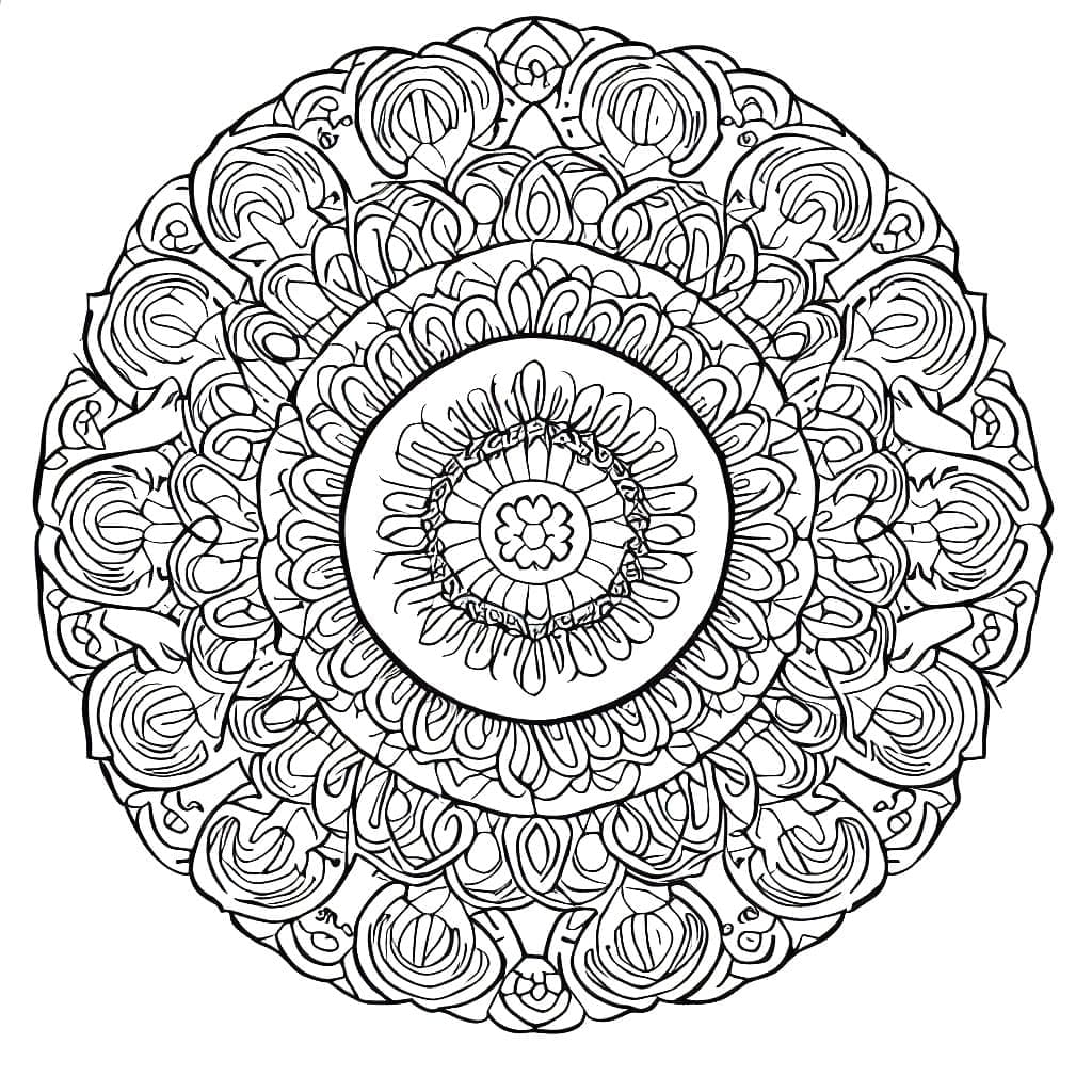 Dibujo gratuito Mandalas Difíciles #209919 de la coleccion Mandalas para imprimir