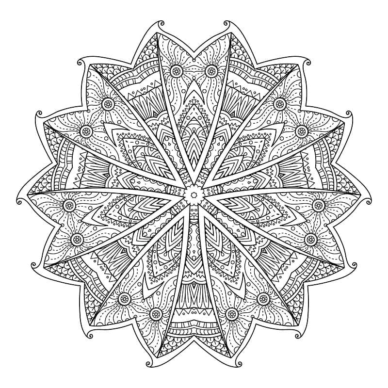 Dibujo gratuito Mandalas Difíciles #209920 de la coleccion Mandalas para imprimir