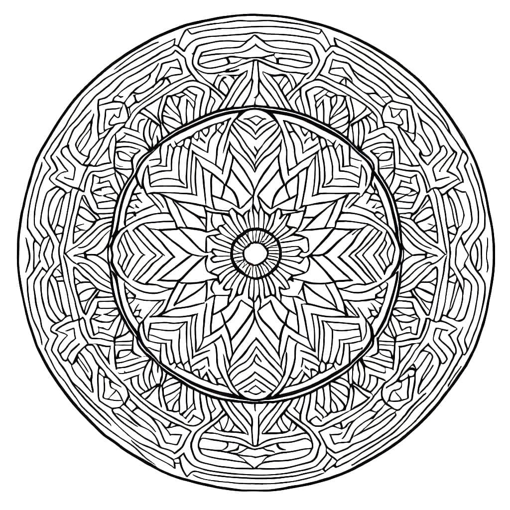 Dibujo gratuito Mandalas Difíciles #209921 de la coleccion Mandalas para imprimir
