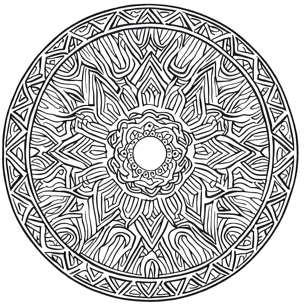 Dibujo gratuito Mandalas Difíciles #209922 de la coleccion Mandalas para imprimir
