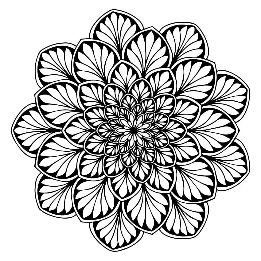 Dibujo gratuito Mandalas Difíciles #209933 de la coleccion Mandalas para imprimir